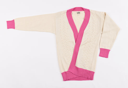 Blushing Ivory Braided Lightweight Cardigan