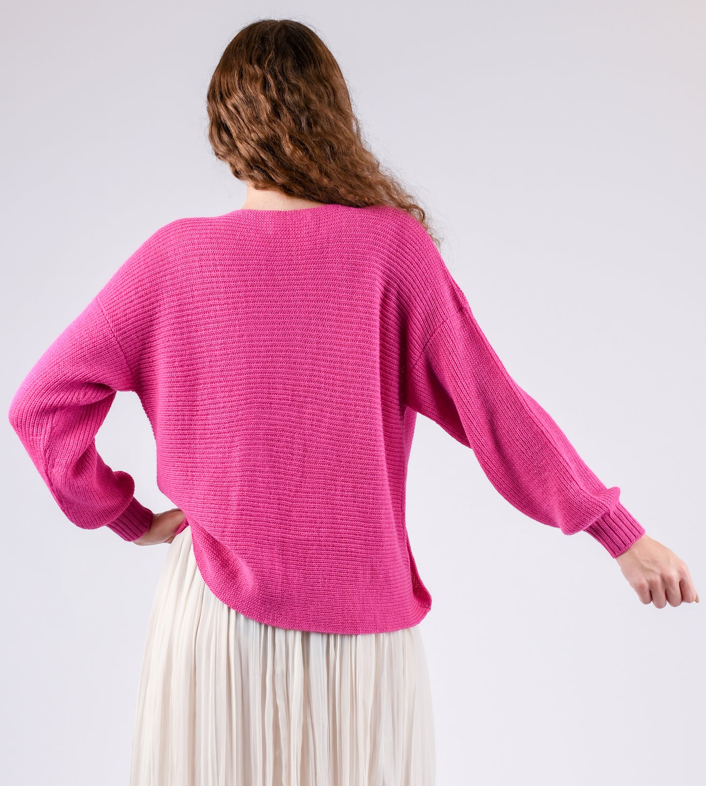 Radiant Dragon Fruit Twisted Top Sweater